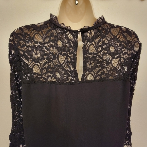 Zara Little Black Dress with Lace Trim - Picture 4 of 4